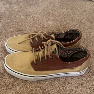 Vans Men's Tan and Brown Sneakers